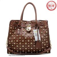 michael kors hamilton studded leer groot koffie bakken Hoenzadriel Shop ckic0127